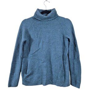 Max Studio Womens Sweater Size M 100% 2 Ply Cashmere Turtleneck Pockets Pullover